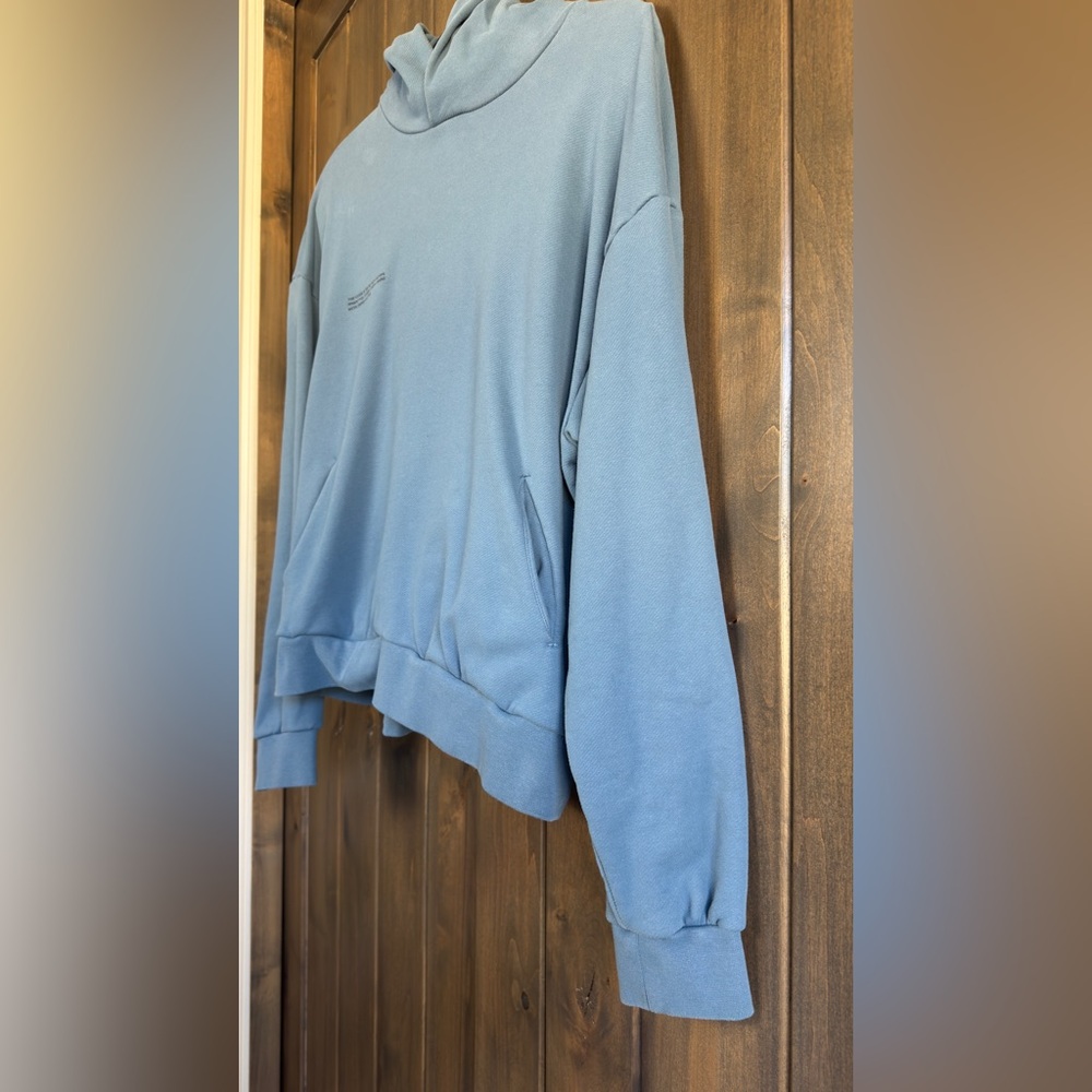 Pangaia Organic Cotton Hooded Long Sleeve Sweatshirt Blue Small - Picture 8 of 13